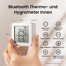 Carica l'immagine nel visualizzatore di Gallery, SwitchBot Termometro igrometro interno, igrometro digitale Bluetooth, termoigrometro con app, punto di rugiada/VPD/senso