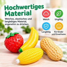 Carica l'immagine nel visualizzatore di Gallery, 4 Pezzi Squishy Set Arachide Fragola Banana Mais