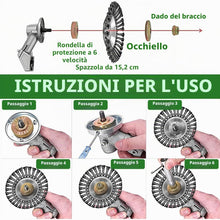 Carica l'immagine nel visualizzatore di Gallery, 6 Pezzi Ricambi Decespugliatore Kit Adattatore Tosaerba Kit di Fissaggio Decespugliatore In Metallo Dado Della Lama del 