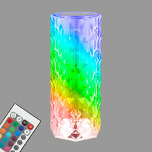 Carica l'immagine nel visualizzatore di Gallery, BRILONER - Lampada da comodino a batteria, lampada LED RGB con telecomando, lampada da tavolo in cristallo touch, lampad