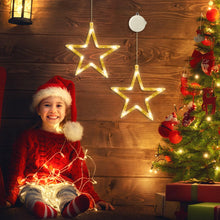 Carica l'immagine nel visualizzatore di Gallery, CNMTCCO Luci natalizie a LED, 2 pezzi, 10 LED, con ventose, timer, funzionamento a batteria, per finestre, decorazioni n