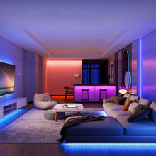 Carica l'immagine nel visualizzatore di Gallery, Striscia LED a Batteria - 2M RGB 5050 Striscia LED Alimentata a Batteria o USB, Dimmerabile a Distanza 16 Colori, Taglia