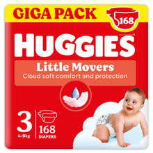 Carica l'immagine nel visualizzatore di Gallery, Huggies Little Movers, 168 Pannolini, Taglia 3 (4-9 Kg), Pacco Giga