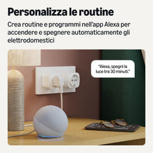 Carica l'immagine nel visualizzatore di Gallery, Amazon Basics Presa intelligente Wi-Fi smart plug, singola per interni (presa europea), compatibile solo con Alexa, bian