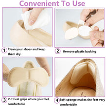 Carica l'immagine nel visualizzatore di Gallery, Cuscini per tallone Pad Heel,di cuscinetti per il tallone,8 paia comodi cuscinetti per il,soletta autoadesiva per la cur