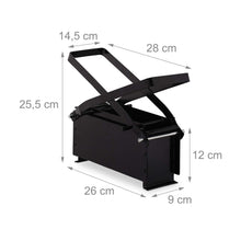 Carica l'immagine nel visualizzatore di Gallery, Relaxdays Bricchettatrice per Cartone, Pressa per la Carta in Acciaio, Compattatore di Rifiuti Domestici Manuale, Nero