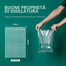 Carica l'immagine nel visualizzatore di Gallery, GRIFEMA GH80 Sacchetti Sottovuoto per Alimenti 20x30 cm 100 Buste