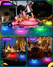 Carica l'immagine nel visualizzatore di Gallery, Luce per piscina solare – LED RGB con telecomando RF