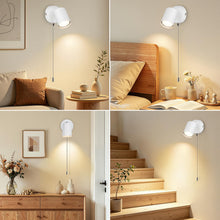 Carica l'immagine nel visualizzatore di Gallery, Dehobo Applique da Parete Interno GU10 con Interruttore a Tirante, Regolabile, Lampada da Parete interno in Metallo Adat