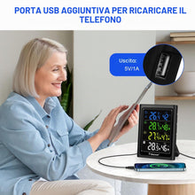 Carica l'immagine nel visualizzatore di Gallery, Geevon Termometro per interni ed esterni con 3 sensori remoti