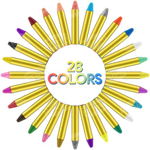 Carica l&#39;immagine nel visualizzatore di Gallery, HENMI 28 Colore truccabimbi kit anallergici atossici, Face painting bambini, Adatto per Carnevale/Pasqua/Halloween/Feste colori per pancia gravidanza