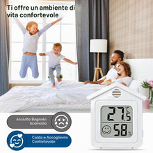 Carica l'immagine nel visualizzatore di Gallery, Termometro/Igrometro Mini LCD, Confezione Da 6 Pezzi, Igrometro Digitale Per Interni Con Magnete E Indicatore Faccina. A
