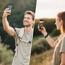 Carica l'immagine nel visualizzatore di Gallery, MoKo Laccio per cellulare elastico retrattile con patch, nero