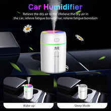Carica l'immagine nel visualizzatore di Gallery, Kissleaf Mini umidificatore da 250 ml, per camera da letto/cameretta dei bambini/piante, luce a 7 colori, 6H, lunga dura