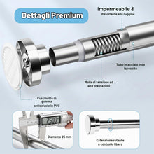Carica l'immagine nel visualizzatore di Gallery, Carehabi Bastone Tenda a Pressione Tenda Doccia 85-200cm Ø 25 mm Asta Appendiabiti per Armadio per Tendaggi Doccia Apert