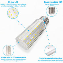 Carica l'immagine nel visualizzatore di Gallery, Lampadina LED E27 5W = 90W 925LM Bianco Fredda 6000K 2 Pezzi