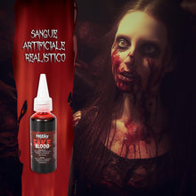 Carica l'immagine nel visualizzatore di Gallery, Festicy Set Sangue Finto Halloween 2024 I 3 Tipi di Sangue Finto Lavabile (Spray, Gel, Liquido) + Spugna e Pennello I Make Up , Costumi, Effetti Spaventosi I Trucchi Halloween Bambini e Adulti