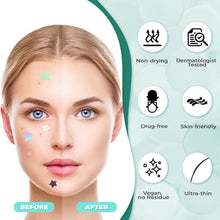 Carica l'immagine nel visualizzatore di Gallery, 397 Pezzi Cerotti Brufoli, Invisibile Naturale Hydrocolloid Patch 2 in 1 Giorno e Notte Che Invisibile Patch Brufoli Ass