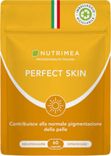 Carica l'immagine nel visualizzatore di Gallery, Perfect Skin | Attivatore Abbronzante | Protegge Pelle Dal Sole | Idrata La Pelle | Prolunga l’Abbronzatura | Acne e Pelle Grassa | Integratore Betacarotene | 60 Capsule Di Origine Vegetale