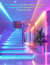 Carica l'immagine nel visualizzatore di Gallery, SP611E Controller LED Bluetooth con Telecomando IR, Doppia Interfaccia a 3 PIN, Controllo APP per Smartphone per Strisce