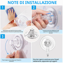 Carica l'immagine nel visualizzatore di Gallery, Quntis 4 Pezzi Gancio a Ventosa, Ventose con Gancio Super Resistenti 3 kg