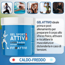 Carica l&#39;immagine nel visualizzatore di Gallery, Crema Riscaldante Muscoli Sportiva Pre e Post Allenamento, Gel con Arnica, Collagene, Acido Ialuronico e Vitamina E, 100% Made in Italy 550 ml - FITOATTIVI