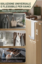 Carica l'immagine nel visualizzatore di Gallery, Menz Appendiabiti da Porta in Bianco, Set da 6 Pezzi - Gancio in Acciaio Inox - Durevole Appendi Accappatoio per Bagno, 