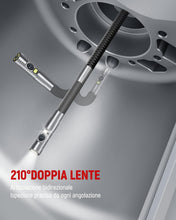 Carica l'immagine nel visualizzatore di Gallery, KAIWEETS Endoscopio con Luce, Doppia Lente 210° Articolata con Controllo a Rotella, Sonda Sottile da 6,5 mm, Schermo IPS 1080P, Cavo Semirigido da 1,6 m, IP67 Impermeabile per Auto e HVAC