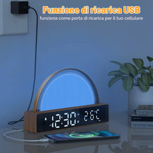 Carica l'immagine nel visualizzatore di Gallery, Sveglia con luce, sveglia con luce Wake Up, macchina bianca del rumore, lampada da comodino, lampada da tavolo touch dim