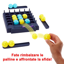 Carica l'immagine nel visualizzatore di Gallery, Mattel Games - BOUNCE-OFF POP-OUT gioco di società per famiglie, adolescenti e adulti con 16 palline, 20 carte sfida, base di gioco con timer, Giocattolo e regalo per Bambini 7+ Anni, HKR53