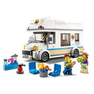 LEGO City Camper delle Vacanze, Modellino da Costruire di Roulotte Giocattolo con Minifigure e Accessori, Giochi per Bambini e Bambine da 5 Anni in su, Idee Regalo di Compleanno 60283