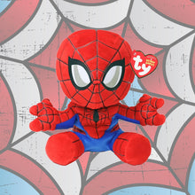 Carica l'immagine nel visualizzatore di Gallery, Ty - Collezione Marvel, Spiderman, Tutti i Tuoi Eroi Preferiti in Versione Floppy, Morbido Peluche da Collezionare, Idea