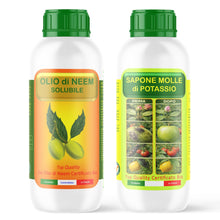 Carica l'immagine nel visualizzatore di Gallery, Argan Italia - Olio di Neem e Sapone Molle Potassico per Piante 1+1 Litri, Olio di Neem Solubile Agisce Naturalmente Con