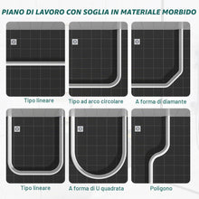 Carica l'immagine nel visualizzatore di Gallery, 200×3×2 cm Barriera Doccia Ferma Acqua,Bordo per Piatto Doccia in Silicone,Striscia Separatrice Asciutta,Pieghevole a Pi