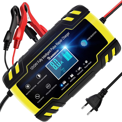 InThoor Caricabatterie Auto 12V/24V 6A, Mantenitore di Carica Moto...