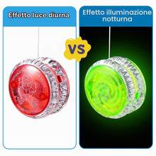 Carica l'immagine nel visualizzatore di Gallery, 5 Pezzi Yoyo Bambini LED Yoyo Professionale Yo-yo Luci Plastica Yo-yo Luminoso Reattivo per Principianti, Sacchetti Rega