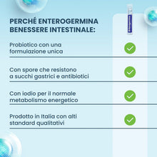 Carica l'immagine nel visualizzatore di Gallery, Enterogermina Benessere Intestinale, Fermenti Lattici Probiotici, Integratori Adulti e Bambini 3+ Favorisce l’Equilibrio della Flora Batterica Intestinale, Senza Glutine (10 Flaconcini/5 ml)