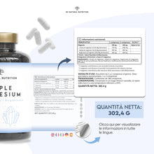Carica l'immagine nel visualizzatore di Gallery, Triple Magnesio 2640 mg, Bisglicinato + Citrato + Malato, 180 Compresse