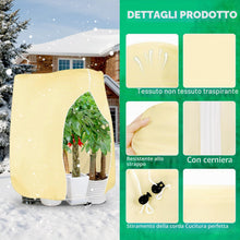 Carica l'immagine nel visualizzatore di Gallery, 250 x 360 cm Telo Antigelo per Piante con Cerniera e Cordoncino, Facile da Installare, Telo per Piante Antigelo, Tessuto