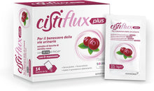 Carica l'immagine nel visualizzatore di Gallery, Cistiflux Plus, Integratore a Base di Estratto di Mirtillo Rosso,Cranberry Americano, e D-Mannosio,per Favorire Una Corretta Funzionalità delle Vie Urinarie, 14 Bustine, Gusto Frutti di Bosco