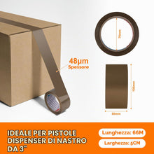 Carica l'immagine nel visualizzatore di Gallery, GRIFEMA GA4004-1 Nastro Imballaggio Silenzioso 66 m x 50 mm Marrone