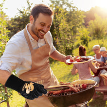 Carica l'immagine nel visualizzatore di Gallery, Reinalin Guanti da Barbecue Resistenti al Calore 500°C, Guanti da Forno BBQ
