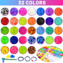 Carica l&#39;immagine nel visualizzatore di Gallery, Nestling Kit Elastici per Braccialetti, 2500+ DIY Loom Nastri, 32 Colori Per Creare Gioielli, Perline, Regalo Giocattolo