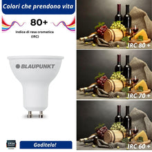 Carica l'immagine nel visualizzatore di Gallery, BLAUPUNKT GU10 riflettore 5W 500lm 4000K Bianco Neutro, Confezione da 4
