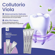 Carica l'immagine nel visualizzatore di Gallery, Collutorio viola sbiancante per sorrisi più luminosi, 20 bustine
