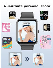 Carica l'immagine nel visualizzatore di Gallery, GRV Smartwatch Uomo Donna Chiamate Bluetooth per Android iOS Nero
