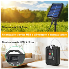 Carica l'immagine nel visualizzatore di Gallery, Catena Luminosa Esterno Solare 15M, Luci Solari da Giardino con Telecomando, 17+1 Lampadine LED G40, IP65 Impermeabile, 