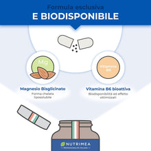 Carica l'immagine nel visualizzatore di Gallery, Magnesio Bisglicinato 1500 mg con Vitamina B6 | 90 Capsule | Nutrimea