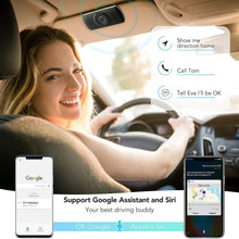 Carica l'immagine nel visualizzatore di Gallery, AGPTEK Vivavoce Auto Bluetooth 5.0 con Siri Assistente Comandi Vocali di Google Altoparlante Kit e Scheda TF Supporto per Aletta Parasole Connessione Automatica, Nero
