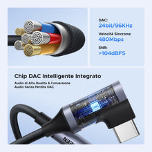 Carica l'immagine nel visualizzatore di Gallery, UGREEN Adattatore da USB-C a Jack Audio 3,5 mm Angolato a 90 Gradi